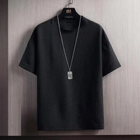 Men's Loose Fit Base Shirt in Plus Size-Black-2XL-State of Style