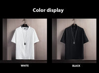 Men's Loose Fit Base Shirt in Plus Size-White-2XL-State of Style