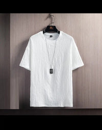 Men's Loose Fit Base Shirt in Plus Size-White-2XL-State of Style