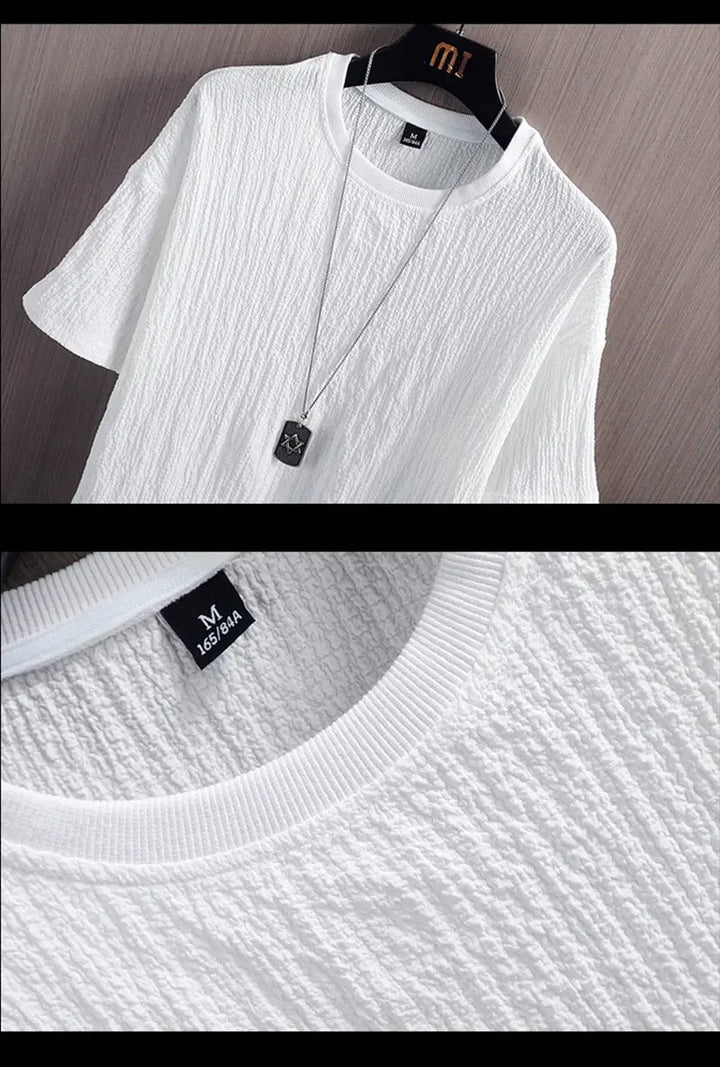Men's Loose Fit Base Shirt in Plus Size-White-2XL-State of Style
