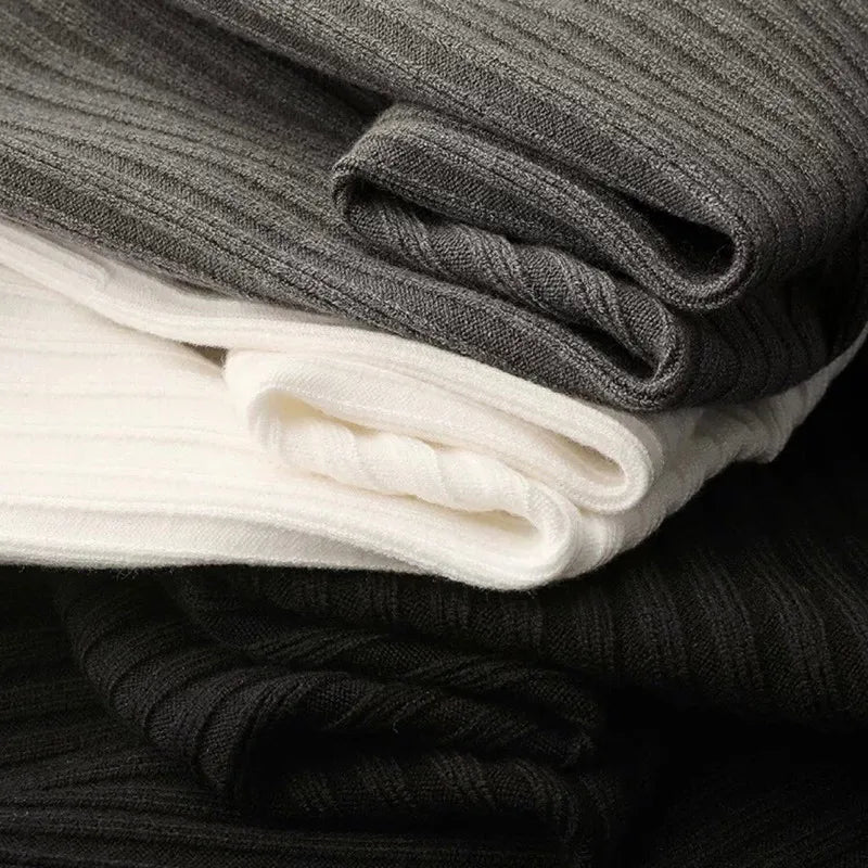 Men's Merino Polo Sweater with Zip - Ethan-Black-M-State of Style