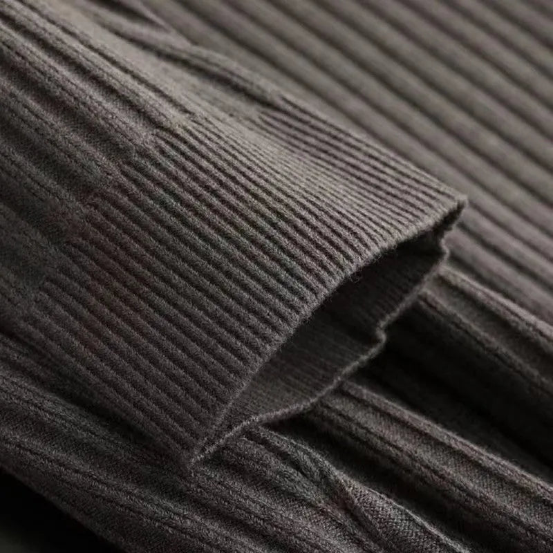 Men's Merino Polo Sweater with Zip - Ethan-Black-M-State of Style