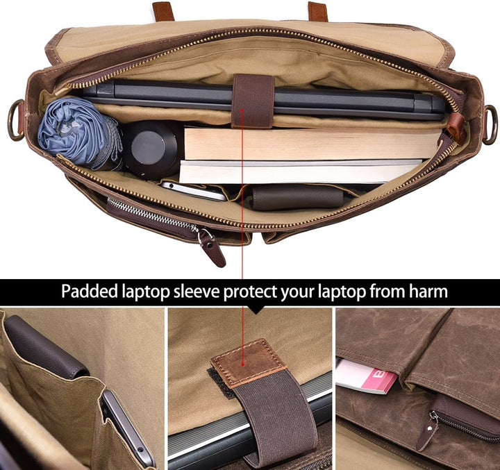 Genuine Leather Business Shoulder Messenger Bag – Dorian