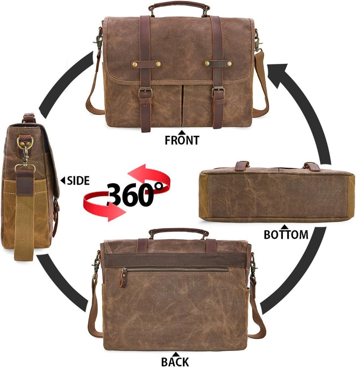 Genuine Leather Business Shoulder Messenger Bag – Dorian