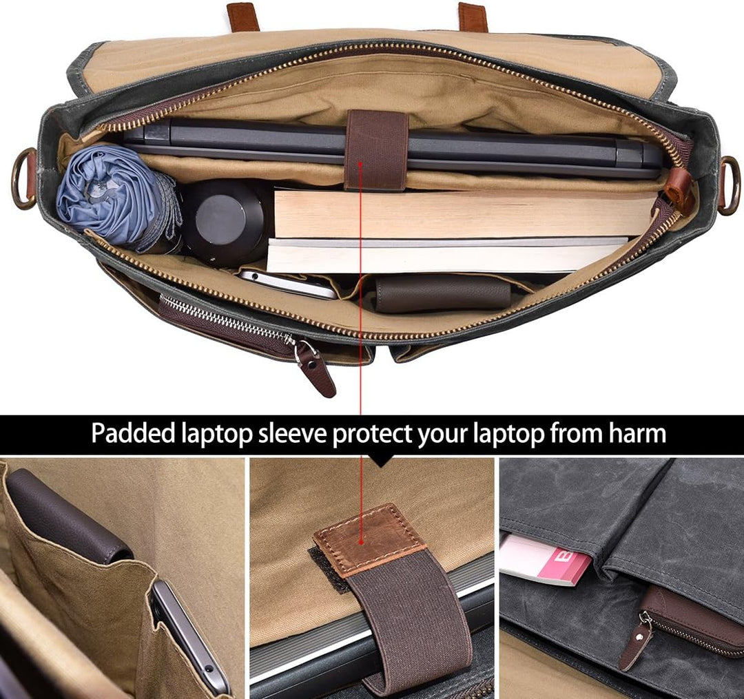 Genuine Leather Business Shoulder Messenger Bag – Dorian