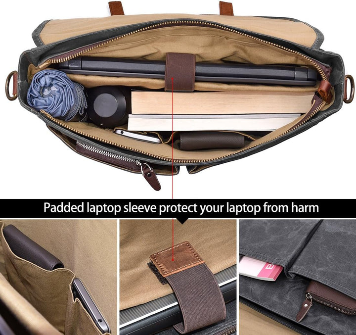 Genuine Leather Business Shoulder Messenger Bag – Dorian