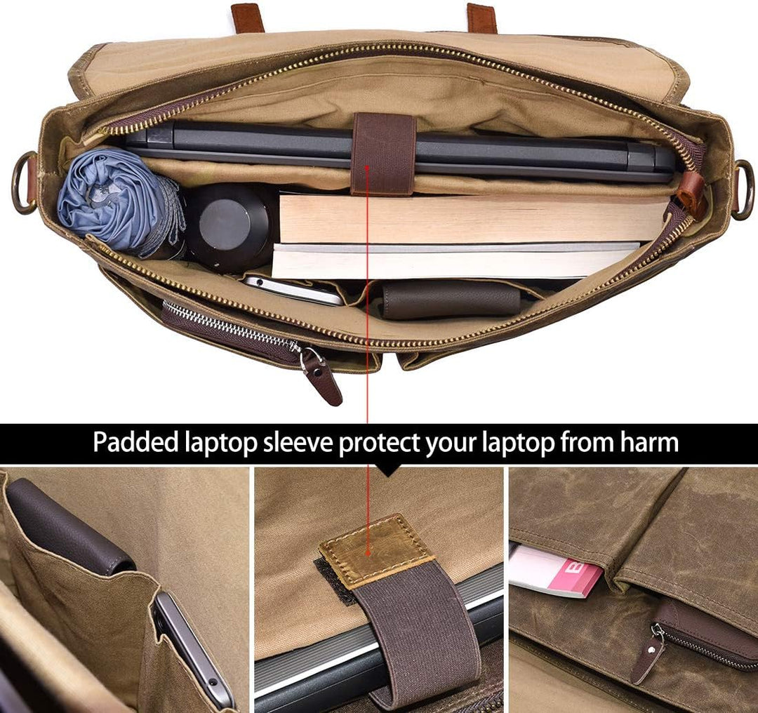 Genuine Leather Business Shoulder Messenger Bag – Dorian