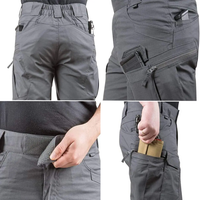 Men's outdoor shorts with 6 zip pockets - FlexTrek cargo shorts-Light brown-S-State of Style