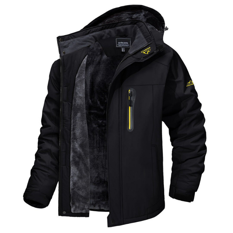 Men's Outdoor Winter Jacket - Everest-Black-S-State of Style