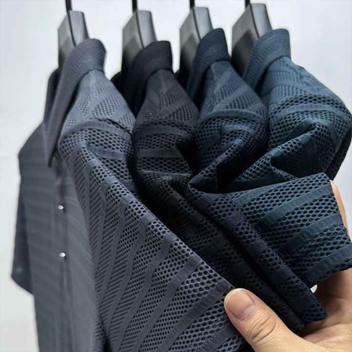 Men's Performance Airflow Polo Shirt | Breathable and Stylish-Black-S-State of Style