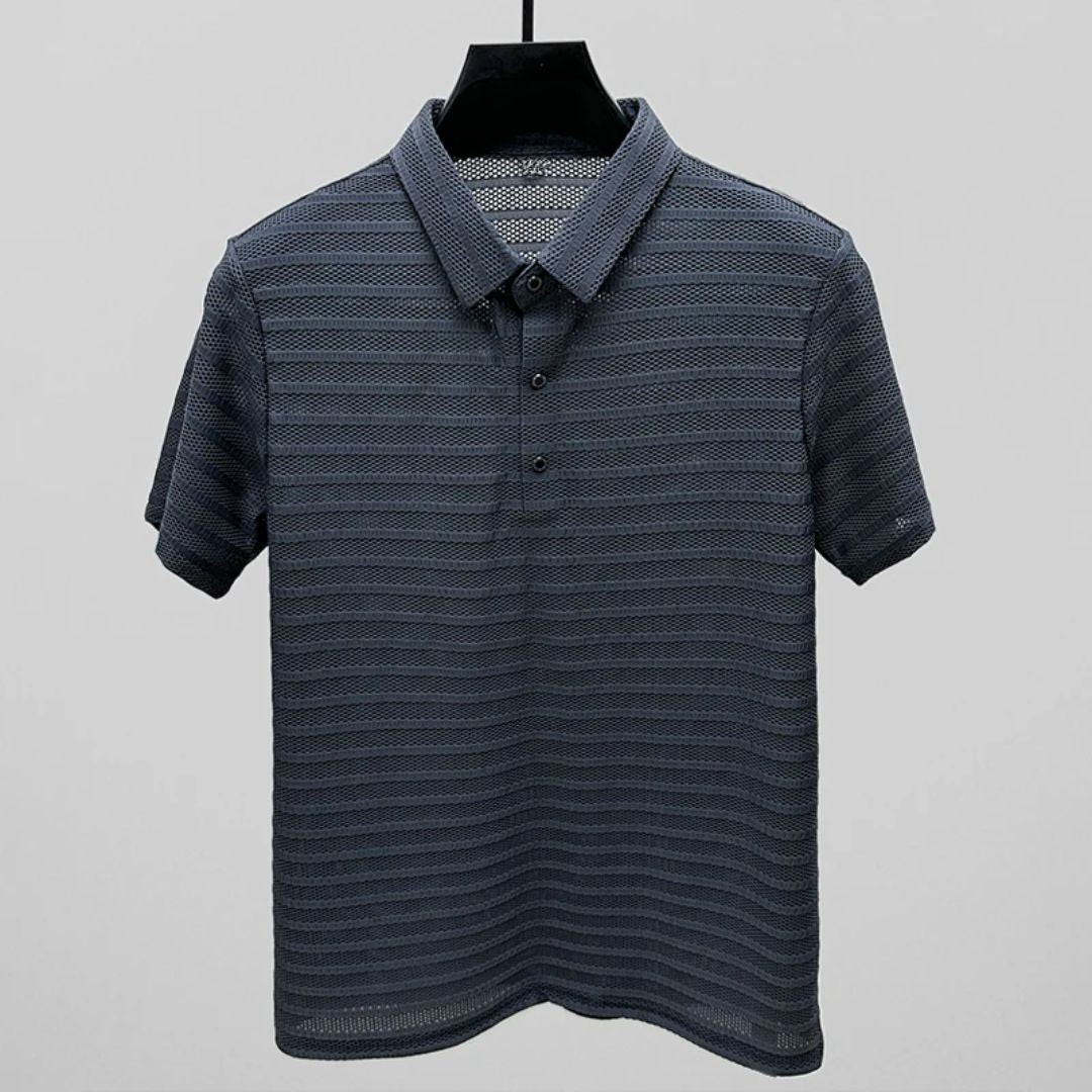 Men's Performance Airflow Polo Shirt | Breathable and Stylish-Black-S-State of Style