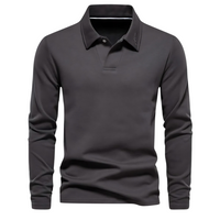 Men's Polo Long Sleeves - Vince-Dark grey-S-State of Style