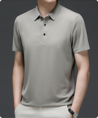 Men's Polo Shirt in Breathable Mesh - Matteo-White-M-State of Style