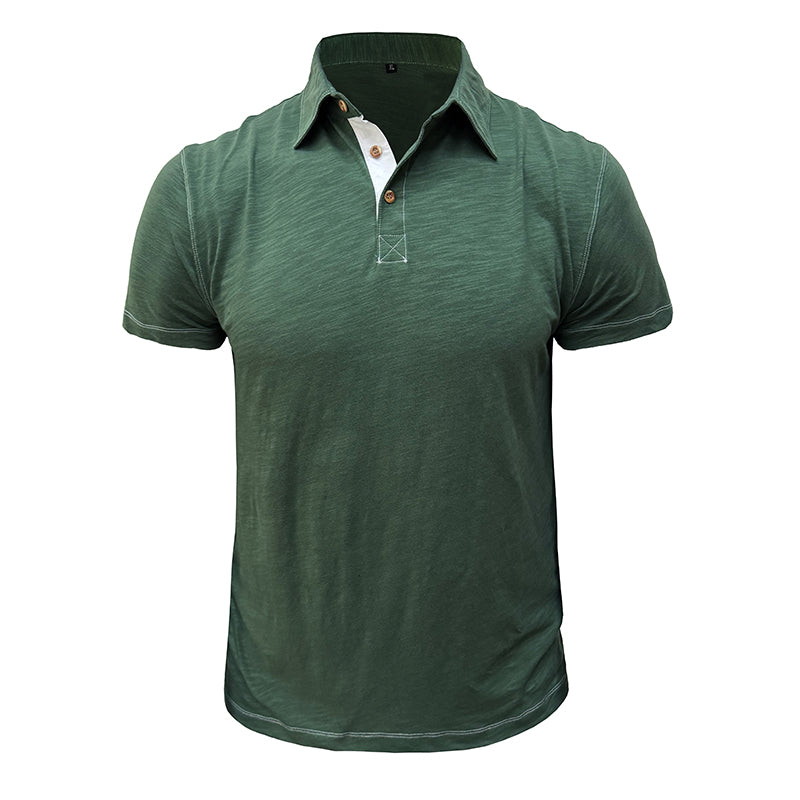 Men's Polo Shirt made of Soft Cotton – Matteo-Green-S-State of Style