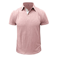 Men's Polo Shirt made of Soft Cotton – Matteo-Pink-S-State of Style
