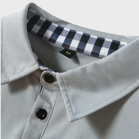 Men's Polo Shirt with Long Sleeves - Oliver-Black-S-State of Style