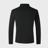 Men's Polo Shirt with Long Sleeves - Oliver-Black-S-State of Style