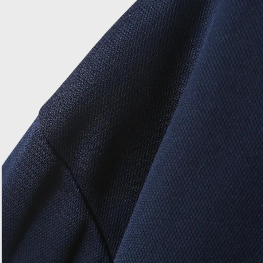 Men's Polo Shirt with Long Sleeves - Oliver-Black-S-State of Style