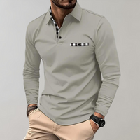 Men's Polo Shirt with Long Sleeves - Oliver-Grey-S-State of Style