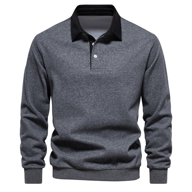 Men's Polo Sweater – Lorenzo-Dark grey-S-State of Style