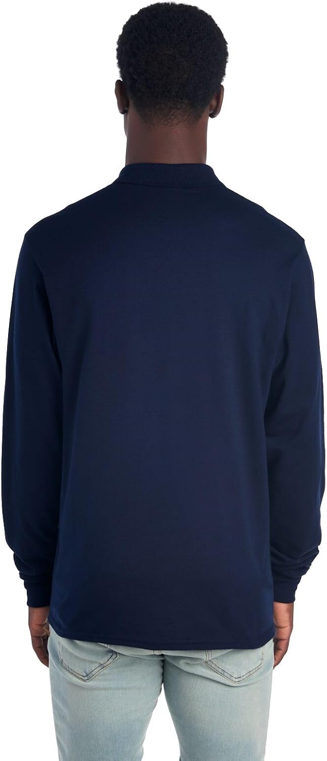 Men's Polo with Long Sleeves - Mark-Black-S-State of Style