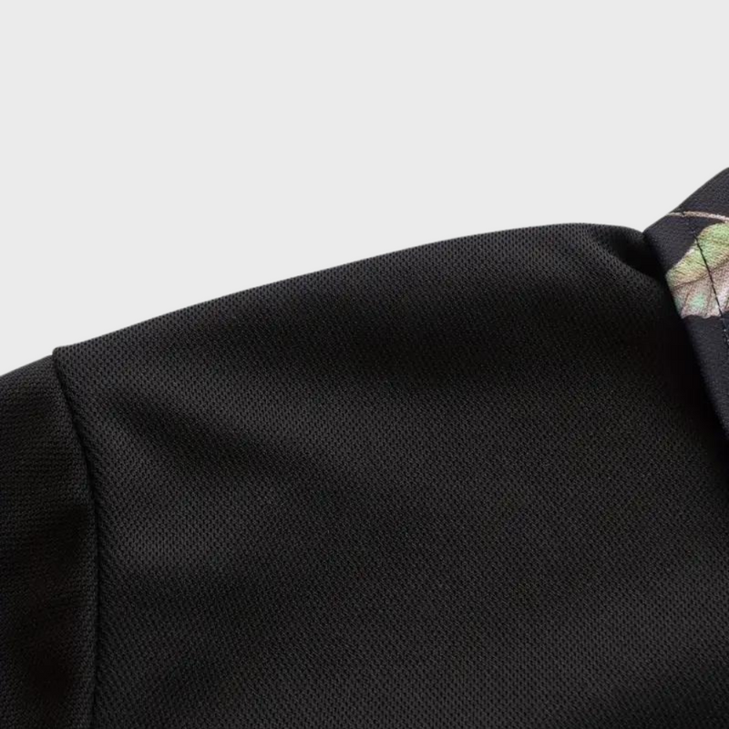 Men's Polo with Subtle Print - Noah-Black-XS-State of Style