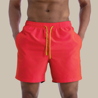 Men's Quick-Drying Swim Shorts | Stretch Fabric | Mid-Length Shorts-Coral Red-S-State of Style