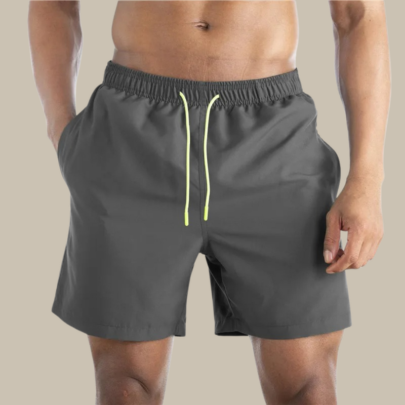 Men's Quick-Drying Swim Shorts | Stretch Fabric | Mid-Length Shorts-Dark Grey-S-State of Style