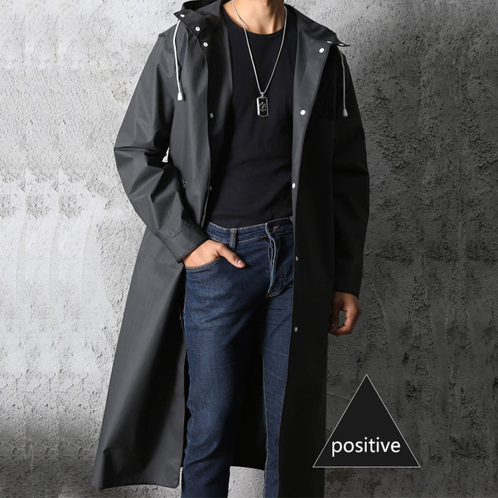 Men's Rain Jacket With Hood - Nimbus-Black-M-State of Style