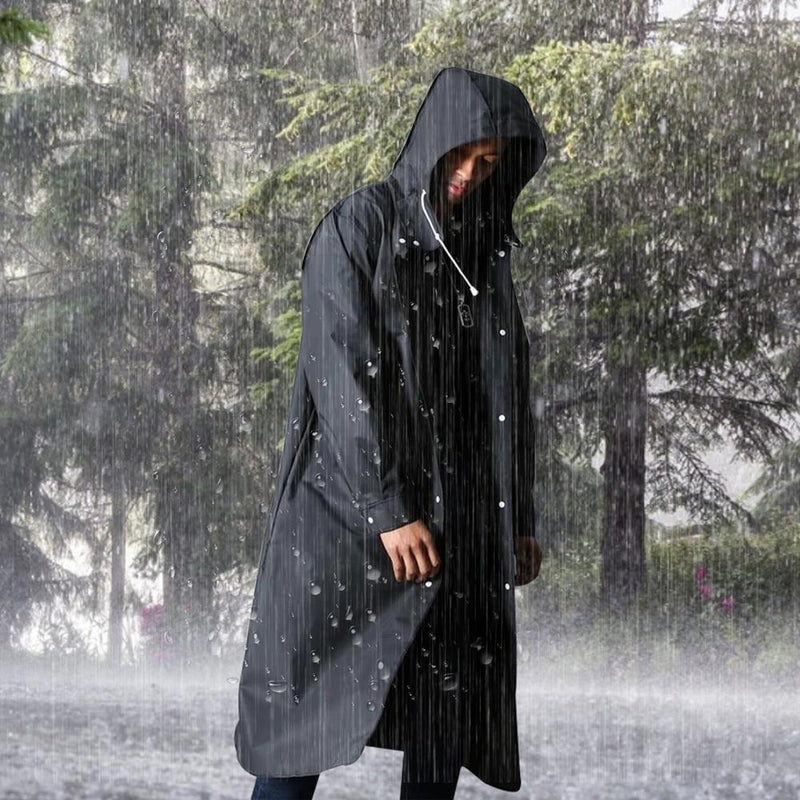 Men's Rain Jacket With Hood - Nimbus-Black-M-State of Style
