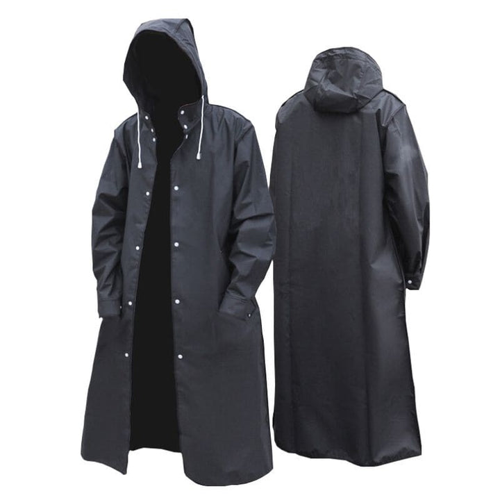 Men's Rain Jacket With Hood - Nimbus-Black-M-State of Style