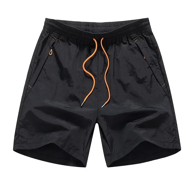 Men's Running Shorts with Mesh Inner Lining and Zip Pockets – Nikoas-Black-S-State of Style