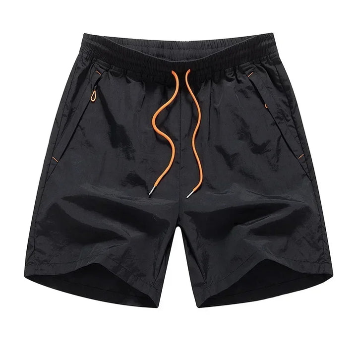 Men's Running Shorts with Mesh Inner Lining and Zip Pockets – Nikoas-Black-S-State of Style