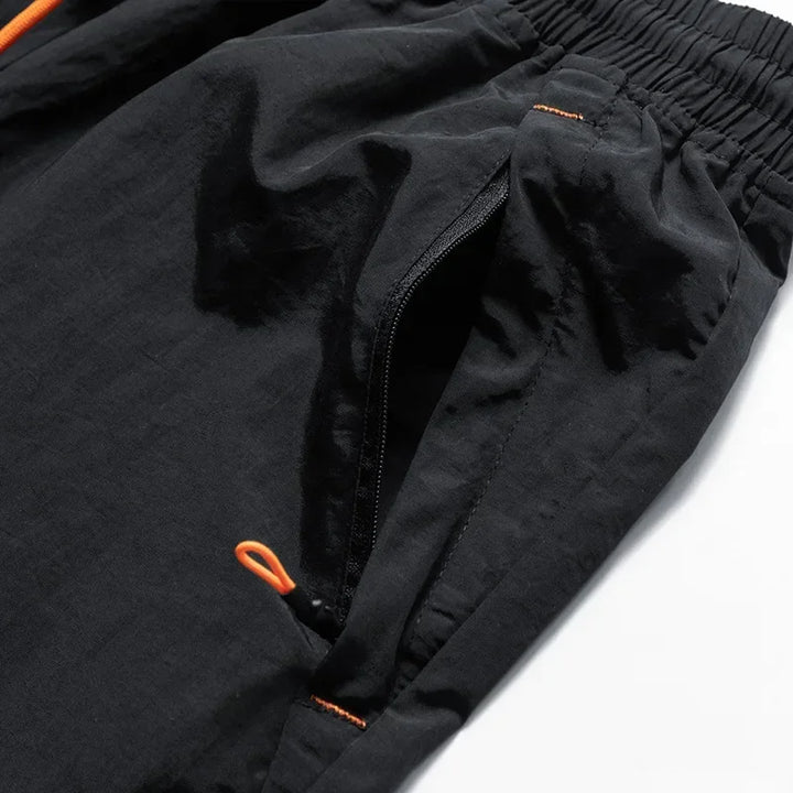 Men's Running Shorts with Mesh Inner Lining and Zip Pockets – Nikoas-Dark blue-S-State of Style