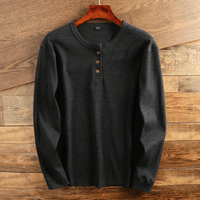 Men's Shirt with Waffle Structure - Mason-Dark grey-S-State of Style