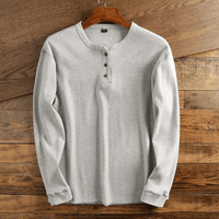 Men's Shirt with Waffle Structure - Mason-Light grey-S-State of Style