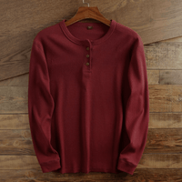 Men's Shirt with Waffle Structure - Mason-Red-S-State of Style