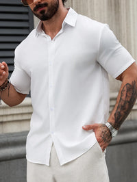Men's Short Sleeve Casual Shirt – Henrik-Black-S-State of Style