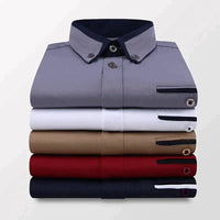 Men's Short Sleeve Shirt - Victor-Dark blue-M-State of Style