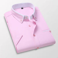 Men's Short Sleeve Shirt - Victor-Pink-M-State of Style