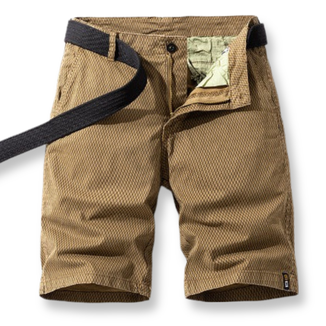 Men's Shorts with Adjustable Waist - ComfyFlex-Khaki-S-State of Style