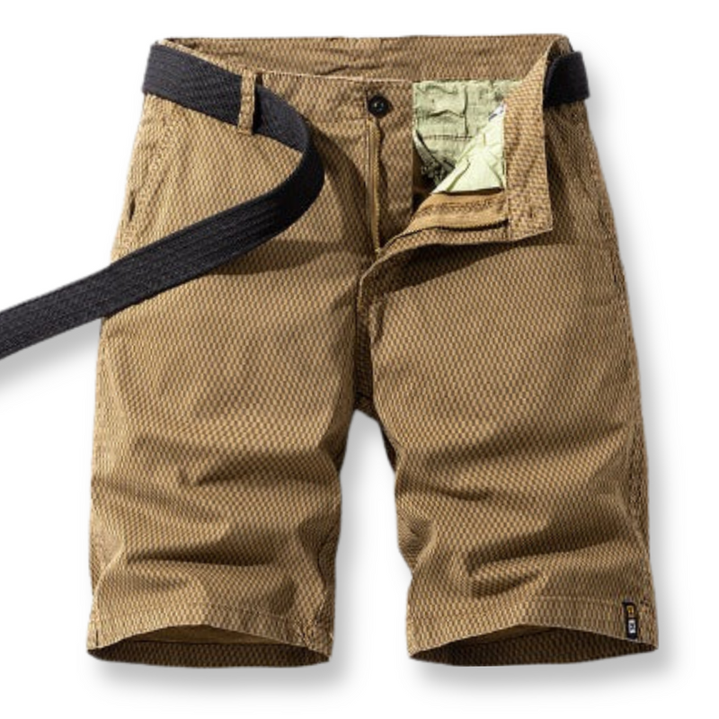 Men's Shorts with Adjustable Waist - ComfyFlex-Khaki-S-State of Style