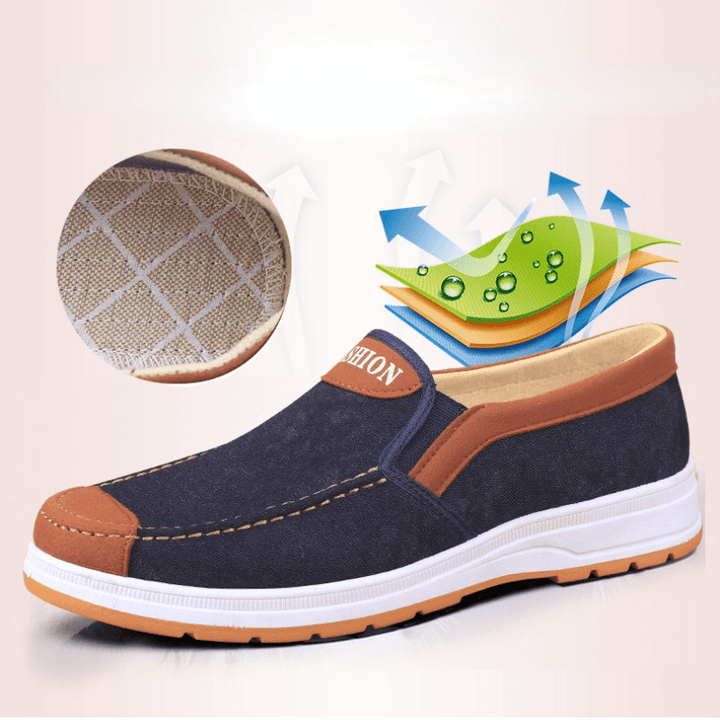 Men's Slip-On Canvas Shoes – Matteo-Blue-6-State of Style
