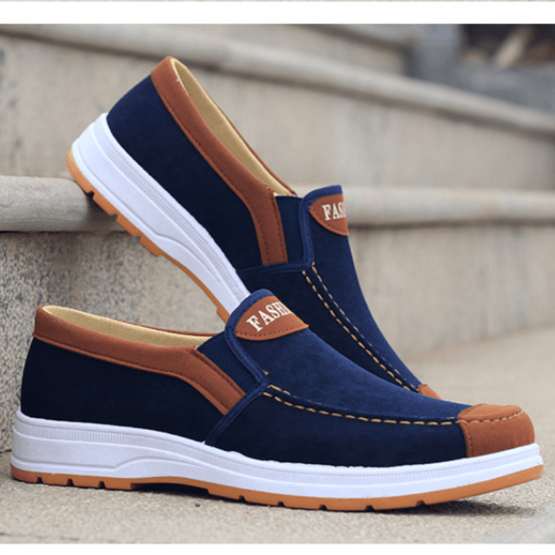 Men's Slip-On Canvas Shoes – Matteo-Blue-6-State of Style