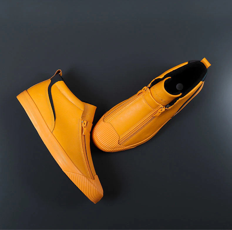 Men's Sneakers with Zip and Comfort - Noah-Black-7-State of Style