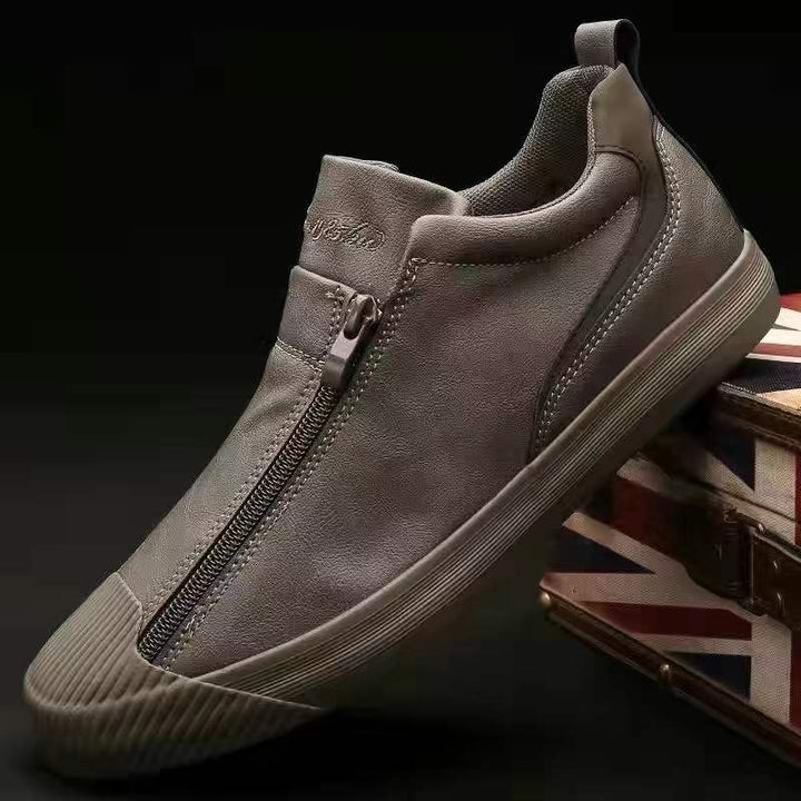 Men's Sneakers with Zip and Comfort - Noah-Grey-7-State of Style