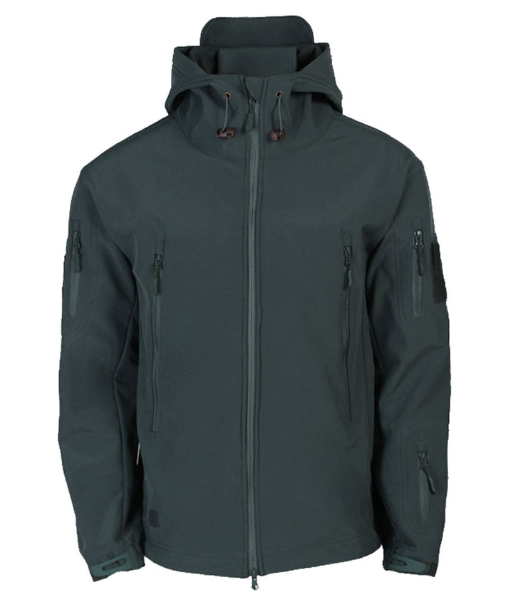 Men's Softshell Jacket with Hoodie - Titan-Black-S-State of Style
