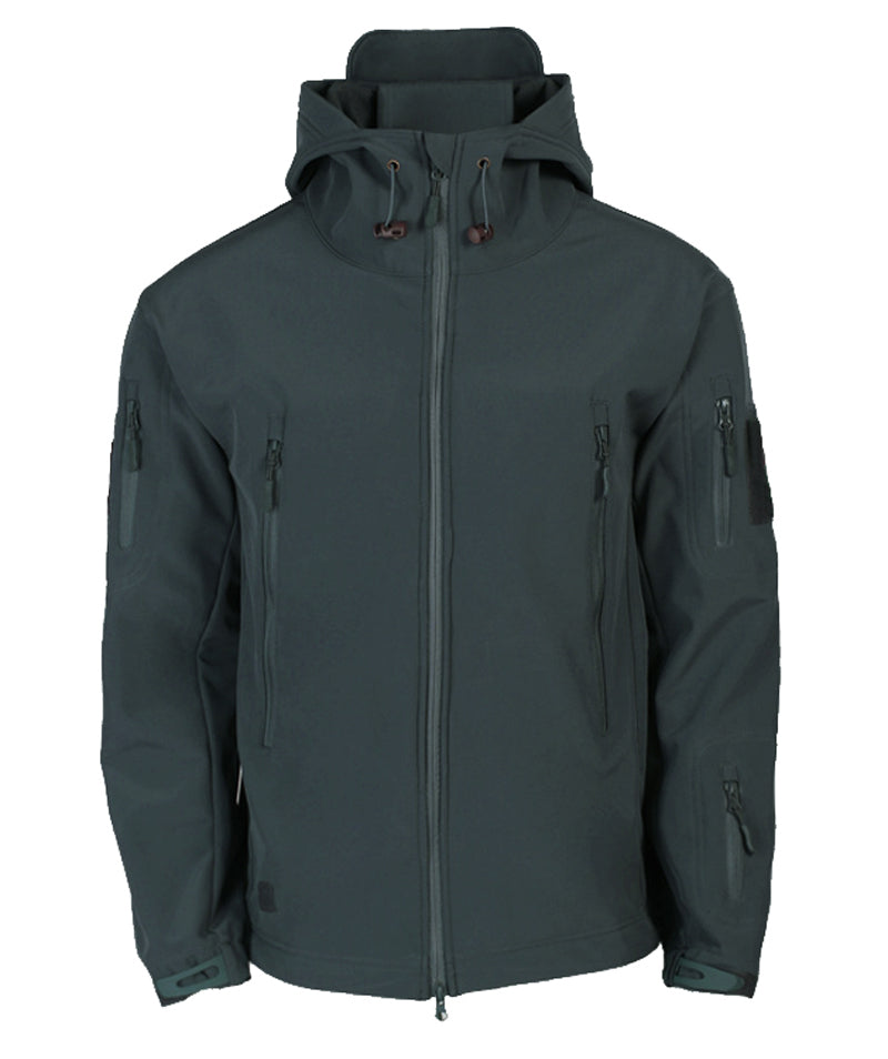 Men's Softshell Jacket with Hoodie - Titan-Black-S-State of Style