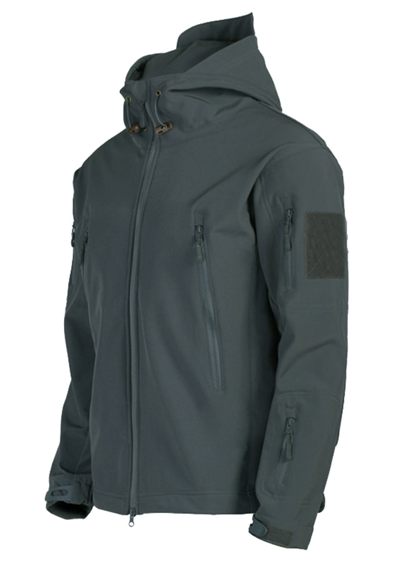 Men's Softshell Jacket with Hoodie - Titan-Black-S-State of Style
