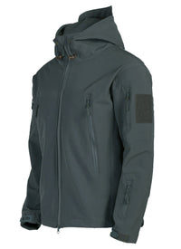 Men's Softshell Jacket with Hoodie - Titan-Black-S-State of Style